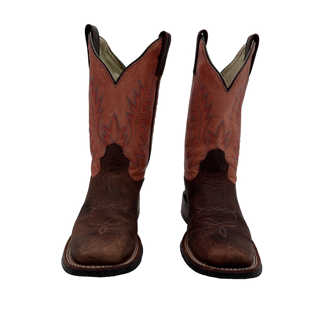 Corral/Brown,Brahma, two toned, Western cowboy Boot Size 7 woman, stampede - Picture 3 of 16